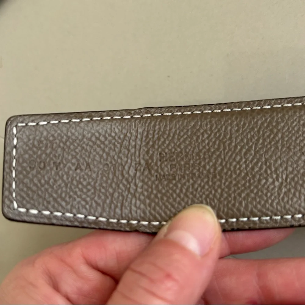 100% Authentic HERMES Ithaque belt buckle & Reversible leather strap 90cm - Picture 7 of 15